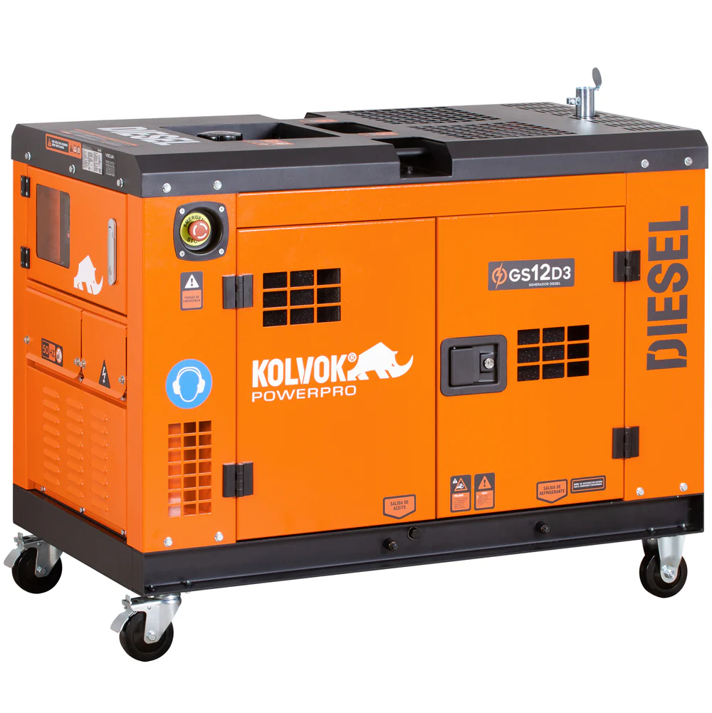 Generador Eléctrico Diésel Trifásico 12 KVA Kolvok GS12D3